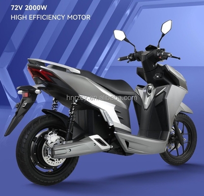Hoge snelheid 72v 2000w Elektrische motorfiets 2 personen Elektrische moped scooters met grootte 1958*470*1113mm en snelheid van 60km/h