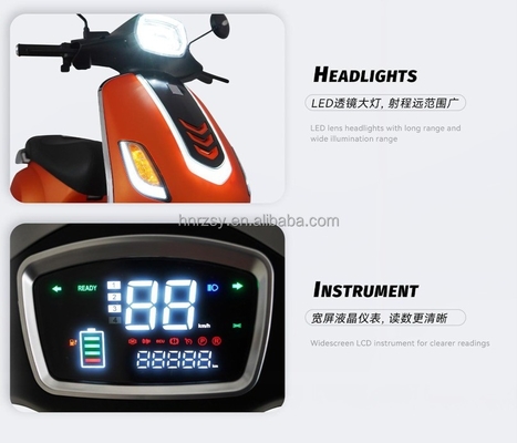 60v 1000w Elektrische motorfiets voor 2 personen Elektrische bromfieters met 60v35h1000w Elektrische machines