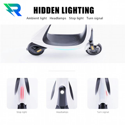 Comfortabele stoel hardlopende lichten en schijnwerpers 55Km/h snelheid 8-inch dual drive elektrische scooter met Bluetooth