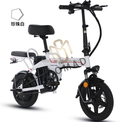 14 inch Fat Tire Folding Ebike Electric Mountain Mini Bike Fiets 350W 48V12AH met stalen frame Makkelijk te vouwen en op te slaan