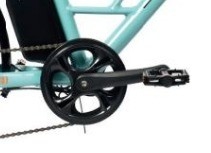 Kleine groene elektrische fietsen met ingebouwde batterij en 60 km bereik per vermogen