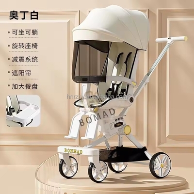 Carbon Steel Frame High Landscape Baby Carriage voor Minibike/Pocketbikes 3 in 1 Stroller