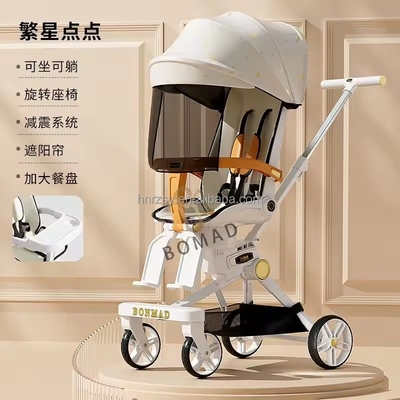 Carbon Steel Frame High Landscape Baby Carriage voor Minibike/Pocketbikes 3 in 1 Stroller
