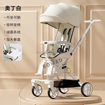 Carbon Steel Frame High Landscape Baby Carriage voor Minibike/Pocketbikes 3 in 1 Stroller