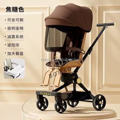 Carbon Steel Frame High Landscape Baby Carriage voor Minibike/Pocketbikes 3 in 1 Stroller