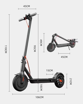 Toepasselijke mensen Unisex elektrische scooter Opvouwbare scooter voor volwassenen met 6-8 uur oplaadtijd en waterbestendig ontwerp
