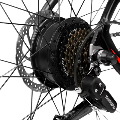 Elektrische E-fiets 48V 350W 10.4AH Long Range E Cycle Fiets met geïntegreerde batterij