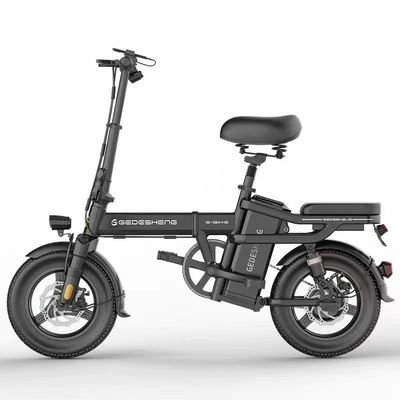 Aluminium legering 14 inch vouwbare elektrische fiets voor volwassenen aangedreven door 48V 250W lithiumbatterie