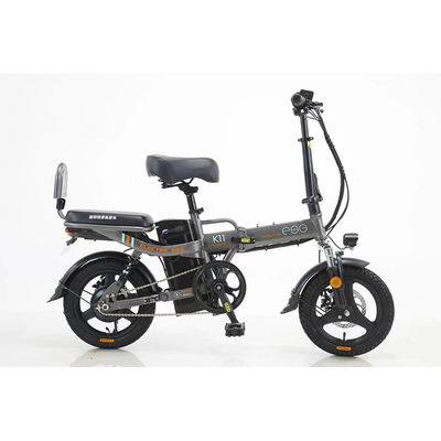 Aluminium legering 14 inch vouwbare elektrische fiets voor volwassenen aangedreven door 48V 250W lithiumbatterie