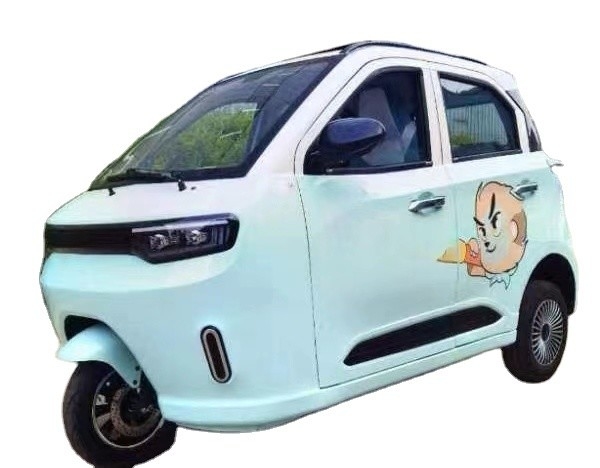 Elektrische driewielmotorfiets met gesloten carrosserie en spanning 60V aangedreven door een lithiumbatterie