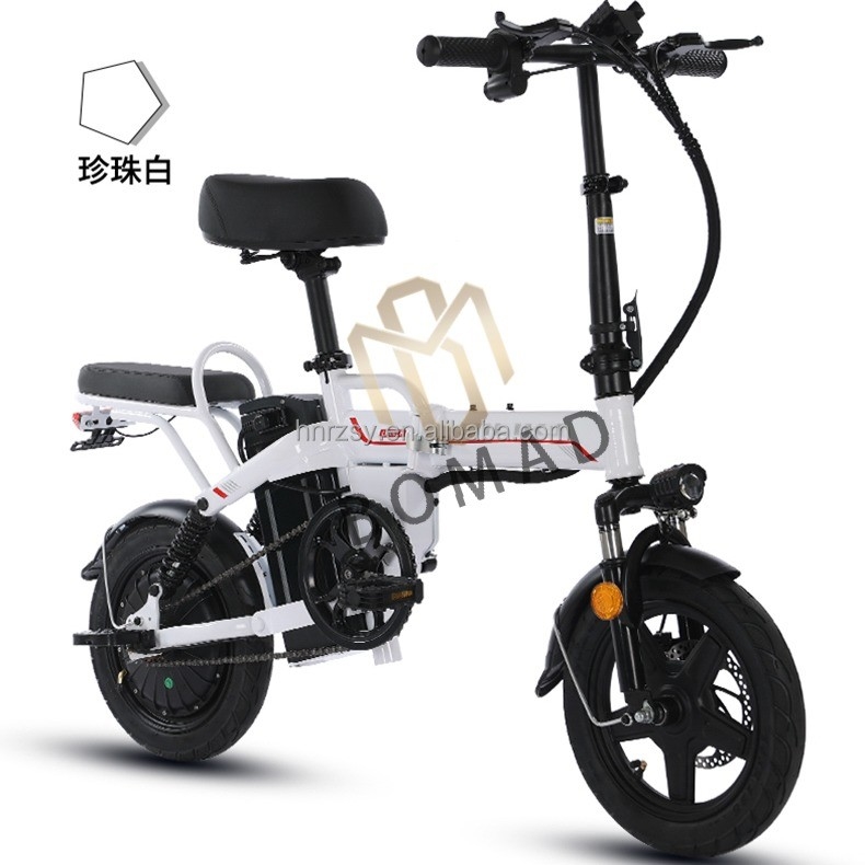 14 inch Fat Tire Folding Ebike Electric Mountain Mini Bike Fiets 350W 48V12AH met stalen frame Makkelijk te vouwen en op te slaan