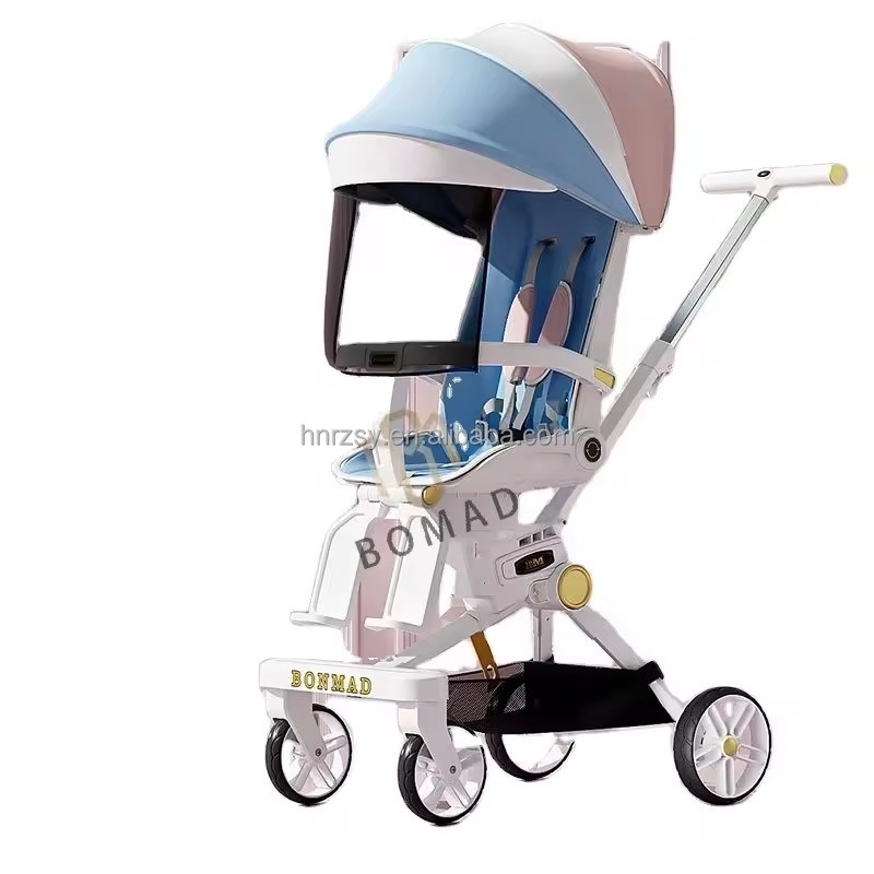 Carbon Steel Frame High Landscape Baby Carriage voor Minibike/Pocketbikes 3 in 1 Stroller