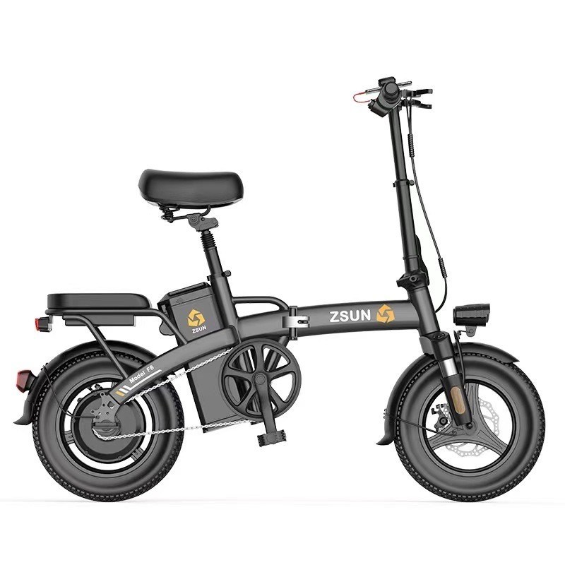 Aluminium legering 14 inch vouwbare elektrische fiets voor volwassenen aangedreven door 48V 250W lithiumbatterie